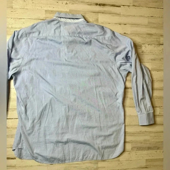 TAILORBYRD Shirt Mens XXl Long Sleeve Button Down Light Blue Solid - Picture 12 of 14